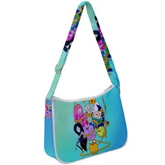 Adventure Time Cartoon Zip Up Shoulder Bag
