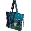 Anime My Neighbor Totoro Jungle Natural Drawstring Tote Bag View1