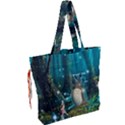 Anime My Neighbor Totoro Jungle Natural Drawstring Tote Bag View2
