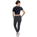 Coffee Background Short Sleeve Cropped Jacket View2