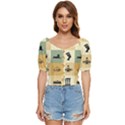 Egyptian Flat Style Icons Button up blouse View1