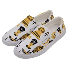 Egypt Symbols Decorative Icons Set Men s Canvas Slip Ons