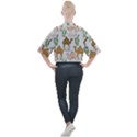 Camels Cactus Desert Pattern Mock Neck T-Shirt View2