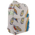Vector Boho Doodle Feathers Seamless Pattern Illustration Classic Backpack View2