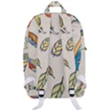 Vector Boho Doodle Feathers Seamless Pattern Illustration Classic Backpack View3
