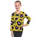 Leopard Print Seamless Pattern Kids  Long Mesh T-Shirt View1
