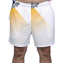Blue Ufo Illustration Unidentified Flying Object Cartoon Men s Shorts View1