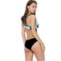 Illustration Ufo Alien  Unidentified Flying Object Low Cut Ruffle Edge Bikini Top View3