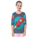 Rocket With Science Related Icons Image Kids  Quarter Sleeve Raglan T-Shirt View1