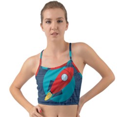 Rocket With Science Related Icons Image Mini Tank Bikini Top