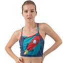 Rocket With Science Related Icons Image Mini Tank Bikini Top View1