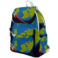 Spaceship Design Top Flap Backpack