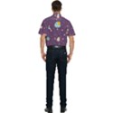 Space Travels Seamless Pattern Vector Cartoon Men s Short Sleeve Pocket Shirt  View2
