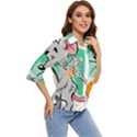 Mouse Cheese Tail Rat Mice Hole Women s Quarter Sleeve Pocket Shirt View2