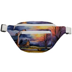 Rural Farm Fence Pathway Sunset Fanny Pack