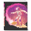 Astronaut Spacesuit Standing Surfboard Surfing Milky Way Stars 8  x 10  Hardcover Notebook View1
