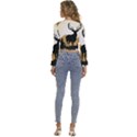 Deer Wildlife Nature Long Sleeve V-Neck Top View4