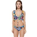 Graffiti Monster Street Theme Low Cut Ruffle Edge Bikini Set View1