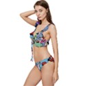 Graffiti Monster Street Theme Low Cut Ruffle Edge Bikini Set View2