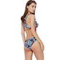 Graffiti Monster Street Theme Low Cut Ruffle Edge Bikini Set View3