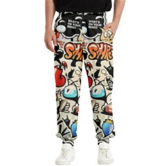 Comical Words Animals Comic Omics Crazy Graffiti Men s Elastic Waist Pants