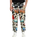 Comical Words Animals Comic Omics Crazy Graffiti Men s Elastic Waist Pants View1