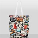 Art Book Gang Crazy Graffiti Supreme Work Full Print Rope Handle Tote (Small) View2