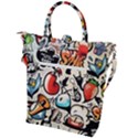 Art Book Gang Crazy Graffiti Supreme Work Buckle Top Tote Bag View2