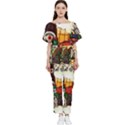 Graffiti Go Art Batwing Lightweight Chiffon Jumpsuit View1