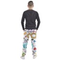 Seamless Pattern Vector With Funny Robots Cartoon Men s Jogger Sweatpants View2