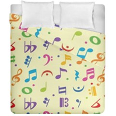 Seamless Pattern Musical Note Doodle Symbol Duvet Cover Double Side (california King Size) by Hannah976