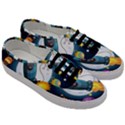 Spaceship Astronaut Space Men s Classic Low Top Sneakers View3