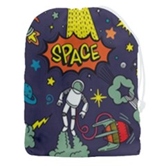 Vector Flat Space Design Background Drawstring Pouch (3xl)