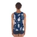 White Robot Blue Seamless Pattern Sport Tank Top  View2