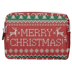 Merry Christmas  Pattern Make Up Pouch (medium) by artworkshop