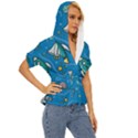 About Space Seamless Pattern Lightweight Drawstring Hooded Top View3