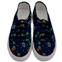 Monster Alien Pattern Seamless Background Men s Classic Low Top Sneakers View1