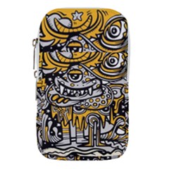 Crazy Abstract Doodle Social Doodle Drawing Style Waist Pouch (large)