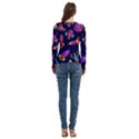 Space Patterns Women s Cut Out Long Sleeve T-Shirt View4