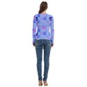 Seamless Pattern Pastel Galaxy Future Women s Cut Out Long Sleeve T-Shirt View4