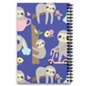 Hand Drawn Cute Sloth Pattern Background 5.5  x 8.5  Notebook View2
