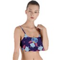 Owl Pattern Background Layered Top Bikini Top  View1