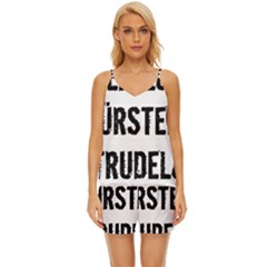 Its A German Thing Bier Brezel Wurstel Strudel Schnitzel V-neck Satin Pajamas Set