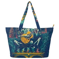 Grateful Dead Singing Skeleton Full Print Shoulder Bag