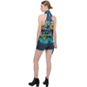 Grateful Dead Singing Skeleton Halter Asymmetric Satin Top View2