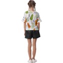Seamless Tropical Pattern With Papaya Kids  V-Neck Horn Sleeve Blouse View2