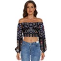 Photos Chartres Rosette Cathedral Long Sleeve Crinkled Weave Crop Top View1