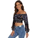 Photos Chartres Rosette Cathedral Long Sleeve Crinkled Weave Crop Top View2