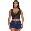 Gradient Geometric Shapes Dark Background Women s Sleeveless Wrap Top View1