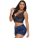 Gradient Geometric Shapes Dark Background Women s Sleeveless Wrap Top View2